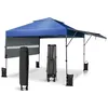 Image de COSTWAY Tonnelle de Jardin Barnum Instantanée 3x3m avec Double Auvents 125x3cm Imperméable Sac à Roulettes Hauteurs Réglable Bleu