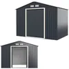 Image de Abri de Jardin Métal 5  - RELAX4LIFE - 277X191X202CM - 9 76 m³ - Portes Coulissante - 4 Fenêtres - Cabane de Jardin Extérieur