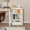 Image de GOPLUS Bibliothèque à 3 Niveaux Meuble de Rangement avec 2 Étagères Réglables Dispositif Anti-Basculement Inclus Blanc