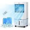 Image de 4 en 1 Climatiseur Mobile 20L COSTWAY-Rafraîchisseur dAir Ventilateur-Oscillation 40° -4 Vitesses-Minuterie 75H-Écran Tactile LED