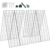 Image de RELAX4LIFE 2 PCS Treillis Déformable 122x86CM Filet de Jardin pour Plantes Grimpantes Arche de Jardin Pliable avec Piquets de Sol