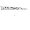 Image de COSTWAY Parasol de Jardin Double XXL 426 x 265cm Poignée à ManivelleSommet Ventilé Polyester Structure Métallique à 10 Côtes Beige