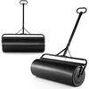 Image de Rouleau à Gazon Jardin 63L Largeur 90cm Ø30cm COSTWAY-en Métal-Remplissage Eau/Sable-Poignée Pousser/Tirer-Barre de Grattoir-Noir