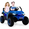 Image de COSTWAY Voiture Electrique Enfant 12V/7Ah 2-4 km/h 2 Place Télécommande 24G pour 3-8 Ans MP3 USB Radio Lumineux Klaxon