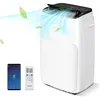 Image de Climatiseur Mobile 12000BTU 1130W Wifi R290 COSTWAY-6 en 1 RefroidissementDéshumidificateur-Télécommande-Classe A-Kit de Fenêtre