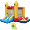 Image de GOPLUS Château Gonflable avec Souffleur 4-en-1Aire de Jeux Gonflable avec TobogganPiscineZone de Sautetcpour 2 Enfants de 90KG