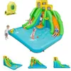 Image de GOPLUS Château Gonflable avec TobogganPiscineMur d’EscaladeetcAire de Jeux Gonflablepour 3 Enfants de 3-10 Anssans Souffleur