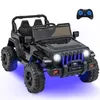 Image de DREAMADE Voiture Électrique Enfants 2 Places 12V avec Ceinture de Sécurité Télécommande Lumières Musique USB Charge 35 kg