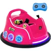 Image de DREAMADE Voiture Electrique Auto-Tamponneuse 12V pour Enfants avec Télécommande 24G Lumières Musique Rose