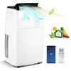 Image de Climatiseur Mobile 14000BTU 1560W Wifi R290 COSTWAY-6 en 1 RefroidissementDéshumidificateur-Télécommande-Classe A-Kit de Fenêtre