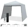 Image de COSTWAY Tonnelle de Jardin Pliable Instantané 300 x 300 cm avec Parois Latérale Amovibles Sac à Roulettes Hauteur Réglable