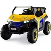 Image de GOPLUS Voiture Électrique Enfants 2 Sièges 3-8 Ans 12V Charge 60KG2 Portes avec Télécommande 24G Lumières-MusiqueJaune