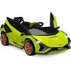 Image de GOPLUS Voiture Électrique Enfant 12V Cabriolet Lamborghini de Portes Ciseaux avec Télécommande 24Gavec LED-Musique-USBVert