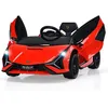 Image de GOPLUS Voiture Électrique Enfant 12V Cabriolet Lamborghini de Portes Ciseaux avec Télécommande 24Gavec LED-Musique-USBRouge