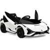 Image de GOPLUS Voiture Électrique Enfant 12V Cabriolet Lamborghini de Portes Ciseaux avec Télécommande 24Gavec LED-Musique-USBBlanc