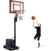 Image de GOPLUS Panier de Basket Extérieur sur Pied Hauteur Réglable 105-26 m pour Enfants et Adultes