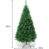 Image de RELAX4LIFE Sapin de Noël Vert Hauteur 180cm 650 Branches Arbre de Noël avec Socle en Métal Idéal pour Maison-Bureau-Magasin