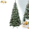 Image de RELAX4LIFE Sapin de Noël 150 cm en PVC Ignifuge Arbre de Noël Réaliste avec Flocons de Neige et Fruits Rouges pour Fête-Noël