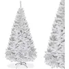 Image de Sapin de Noël Artificiel - RELAX4LIFE - 180CM - Arbre de Noël en PVC - 650 Branches - Pied en Métal - pour Maison Bureau - Blanc
