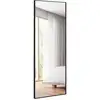 Image de Costway miroir mural avec cadre aluminium 150x4x56cm, hd miroir en verre antidéflagrant, miroir en pleine longueur pour installation horizontale ou verticale, pour salle de bain, chambre, salon (doré)