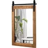 Image de COSTWAY Miroir Mural Décoratif 56 x 765 (L x H) Style RustiqueDecoration Muralepour Salon Chambre Entrée Marron