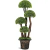 Image de COSTWAY Plante Artificielle Le Cyprès de 90 CM avec 4 Boules Pot Inclus. Rempli de Ciment Stable Déco. Intérieur et Extérieur