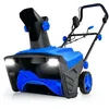 Image de Déneigeuse Electrique 2300W COSTWAY-Largeur de Travail 50 cm-2 Phares LED-Goulotte Rotative à 180°-Ejection Maxi 9 m-2 Roues-Bleu