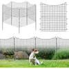 Image de COSTWAY Clôtures de Jardin en Métal Enduit de Poudre Résistant à Rouille 5 Panneaux Barrière Jardin Exterieur Décoratives 87 x 98CM