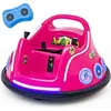 Image de COSTWAY 12V Auto Tamponneuse Electrique 360° pour Enfants Télécommande 2.4G avec Lumières Clignotantes & Musique 3-8 Ans Rose