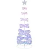 Image de COSTWAY Sapin de Noël en Spirale de 210 cm Pré-éclairé Pliable à Couleur Changeante avec 341 Lumières LED & 34 Modes dÉclairage