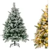 Image de Sapin de Noël Artificiel Lumineux - RELAX4LIFE- 135CM - 150 Lumières LED Blanc Chaud - 384 Branches - Structure Automatique