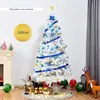 Image de Sapin de Noël Artificiel - RELAX4LIFE - 240CM - Arbre de Noël en PVC - 1138 Branches - Pied en Métal - pour Maison Bureau - Blanc
