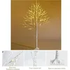 Image de RELAX4LIFE Sapin de Noël Blanc 120cm Lumineux Bouleau Artificiel avec 48 LED Chaud Arbre de Noël Décoratif pour Maison/Commerce