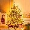 Image de Sapin de Noël Artificiel Lumineux - RELAX4LIFE- 135CM - 8 Modes dEclairage - 180 Lumières LED Blanc Chaud - 386 Branches