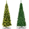 Image de RELAX4LIFE Sapin de Noël Artificiel 200cm avec Lumières LED et Pied en Métal Arbre de Noël pour Bureau Maison Vitrine de Magasin