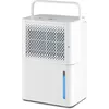 Image de Costway Déshumidificateur Portable 12l/jour Avec Réservoir D'eau 2,1l Pour Pièces Jusqu'à 185 M², 2 Façons De Drainage