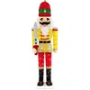 Image de GOPLUS Décoration de Noël Lumineuse en Forme de Soldat Figurine 166 cm avec Socle en Métal 100 Lumières LED Blanches Chaudes
