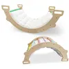 Image de Arche d’Escalade COSTWAY 3 en 1 pour Bascule Coussin Moelleux pour Grimper ou Se Reposer Jeu dÉquilibre en Bois 1 An+ Colorée