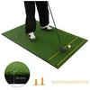 Image de COSTWAY Tapis d’Entraînement de Golf 153 x 92 x 25cm avec 2 Positions de Tee et 2 Bâtons dAlignement 6 Trous de Tee Pré-percés