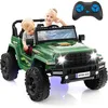 Image de Costway 24v Voiture Electrique 2 Places Enfants Avec Télécommande 2,4g, Charge 35kg Pour Enfants De 3-8 Ans+ Vert
