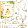 Image de Calendrier de lAvent Bijoux Calendrier de lAvent 2024 Femme 24 Jours de Surprises de Noël Calendrier Bijoux avec Bracelet
