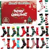 Image de 24pcs Calendrier de lavent de Noël pour 14+ mélange et chaussettes de match Calendrier de lAvent 2024 avec motifs de festivals Ca