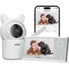 Image de ieGeek 1080P Babyphone CaméraPTZ 355° Baby Phone Vidéo connecté Smartphone Visiophone avec Vision Nocturne Suivi Automatique