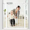 Image de Aufun Barrière de sécurité porte et escalier Fixation par pression Pour espace de 75 -85 cm pour animaux Bébé et Enfant - Blanc