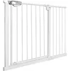 Image de Aufun Barrière de sécurité porte et escalier Fixation par pression Pour espace de 105-115cm pour animaux Bébé et Enfant-Blanc