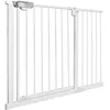 Image de Barrière de sécurité pour enfants NAIZY - Blanc - Sans perçage - Grille métallique - 105-115 cm