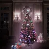 Image de Sapin de Noël Artificiel - NAIZY - 120CM - Multicolore - Éclairage LED - Flocons de Neige