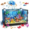 Image de HOGOKIDS Aquarium 725 Pièces LED - Kit de Construction Aquarium Mobile avec Méduse et Poissons Jouet Éducatif Cadeau Enfant 6+ Ans