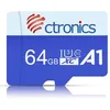 Image de Carte Micro SD - CTRONICS - 64 Go - Compatible Caméras de Sécurité - Format microSD - Blanc