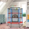 Image de Costway Trampoline De Jardin Pour Enfants Ø165 × 1,60h Cm Avec Filet De Protection